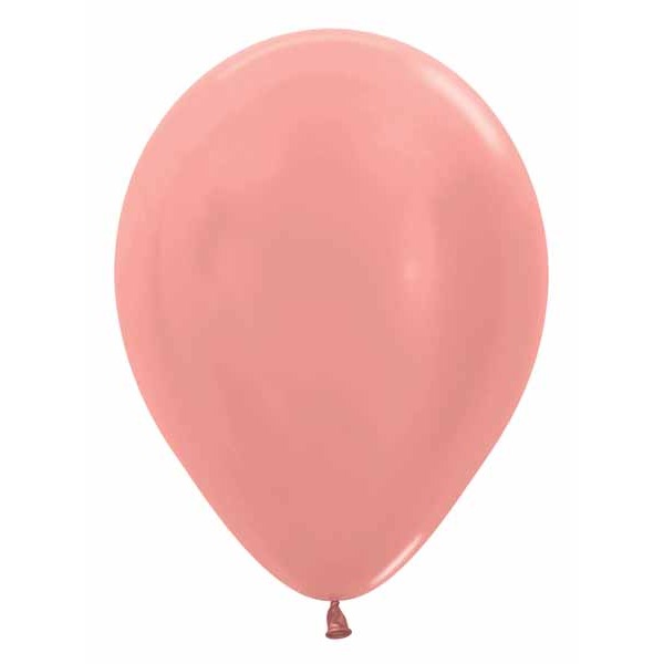 Sempertex Metallic Rose Gold 11-Inch Latex Balloons, 50 Pack