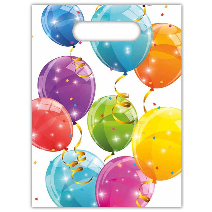 Spark Balloons Plastic Party Favor Bags, 6 Pack