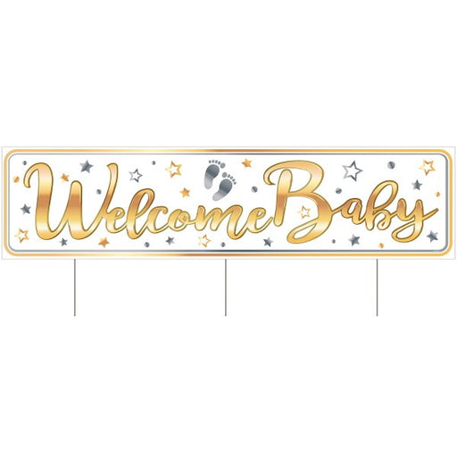 Jumbo Plastic Welcome Baby Yard Sign