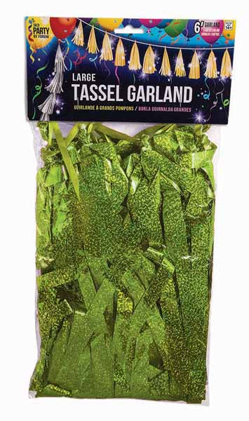 BALLOON TASSEL 12" LIME GREEN 12/PK
