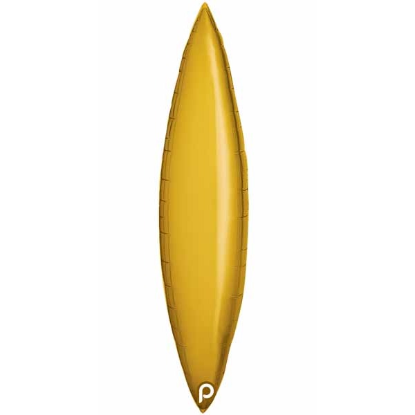 Prima Gold 18-Inch Taper Foil Balloons, 5 Pack