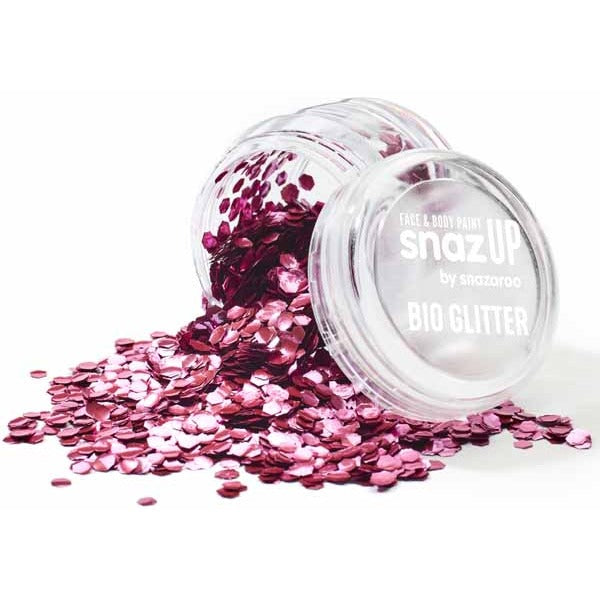 Snazaroo Chunky Pink Bio Glitter, 3 g