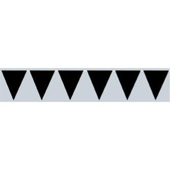Black Pennant Banner, 11 Inches x 12 Feet