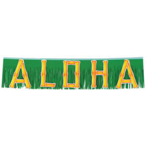 "4' Aloha Metallic Banner - Perfect Addition To Any Summer Party"