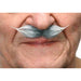 White and Grey Costume Moustache, 9 x 2 cm