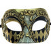 Men's Gold Venetian Plastic Masquerade Mask