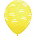 HAPPY BDAY ALL OVER 12" 50/BAG YELLOW