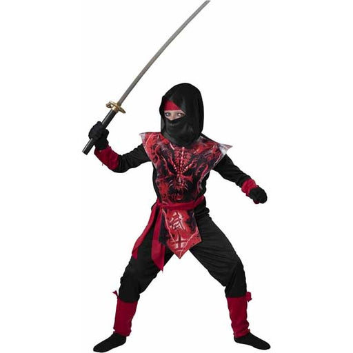 Costume de ninja crâne de dragon pour enfant, taille 12 très grand