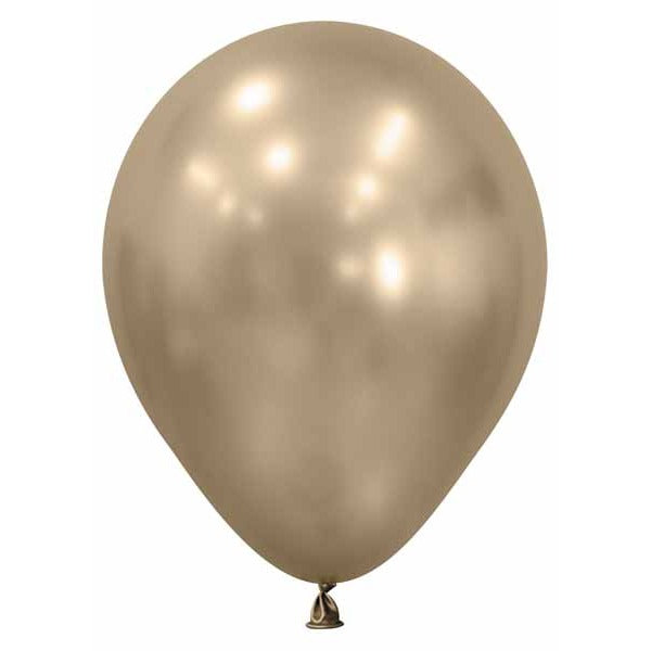 Sempertex 5" Silk Gold Dust Latex Balloons, 50 Count