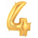 34-Inch Gold Number 4 Megaloon Balloon