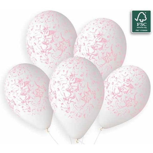 GEMAR 13" MARBLE WHITE PINK INK 50/BG