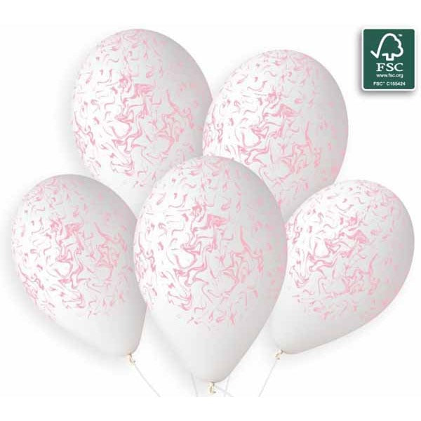 GEMAR 13" MARBLE WHITE PINK INK 50/BG