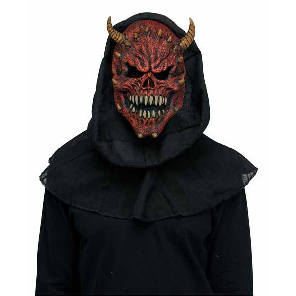 Demon Horror Mask with Shroud