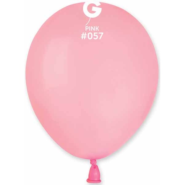 Gemar 5 Inch Pink #057 Latex Balloons, 100 Count