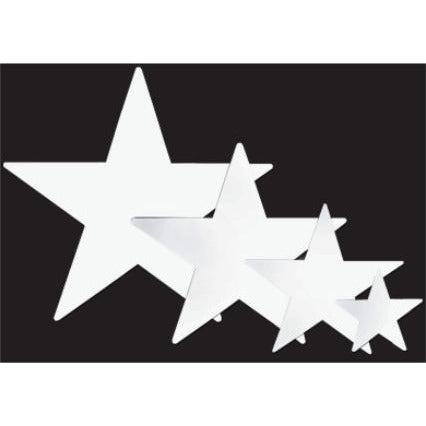 9-Inch White Foil Star Decoration