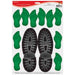 Santa & Elf Footprints Peel-and-Place Christmas Decorations