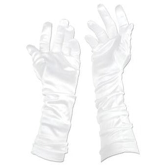 White Evening Gloves, One Size Fits Most