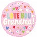 Love You Grandma 18-Inch Round Foil Balloon