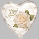 PETALS & PEARLS ANNIV 9" A15 HEART