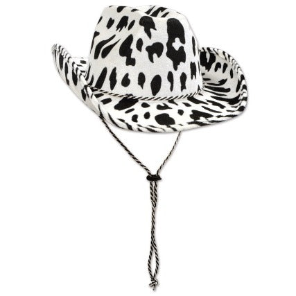 Cow Print Cowboy Hat, One Size Fits Most