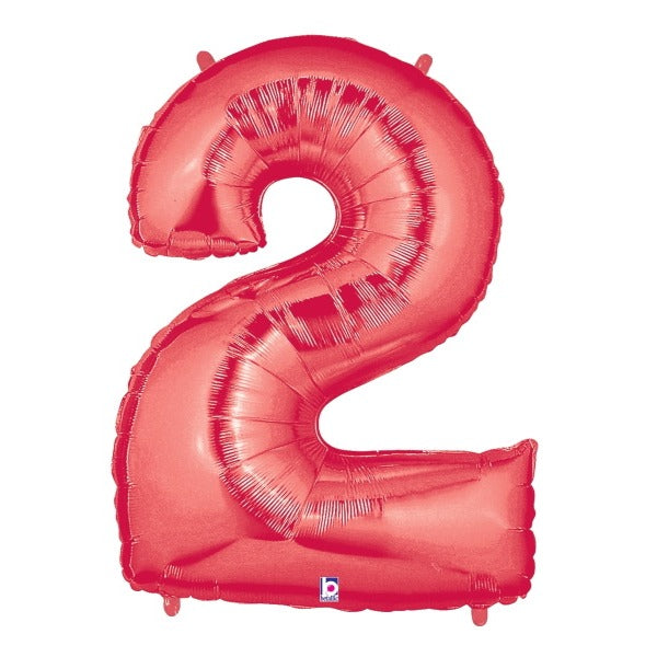Meg aloon Red Number 2 Balloon, 40 Inch