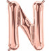 34" Rose Gold Letter N Balloon