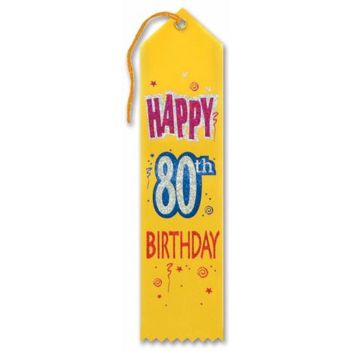 Ruban de récompense pour 80e anniversaire, 5 x 20 cm