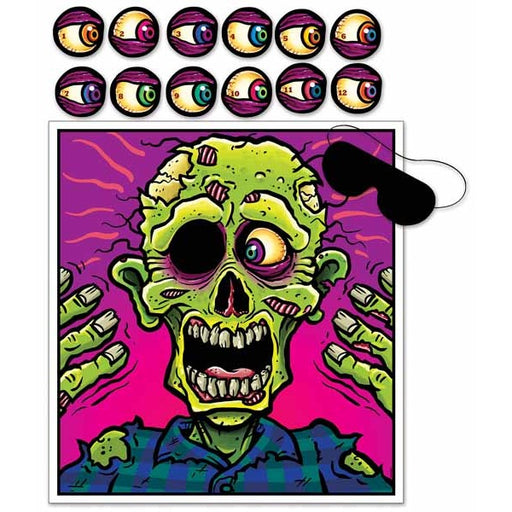 Pin the Eyeball on the Zombie Halloween Party Game