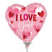 I Love You Playful Hearts 4-Inch Heart Foil Balloon