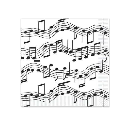 Musical Note 2-Ply Beverage Napkins, 16 Count