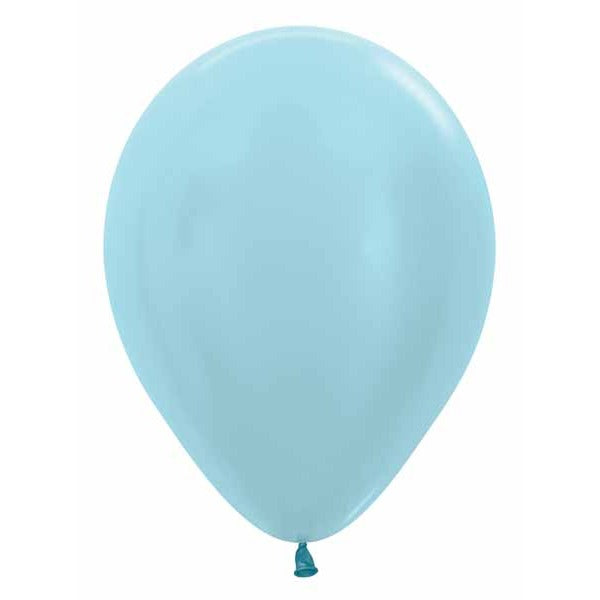Sempertex Satin Light Blue 11-Inch Latex Balloons, 50 Pack