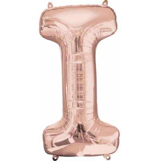 32-Inch Rose Gold Letter I Balloon