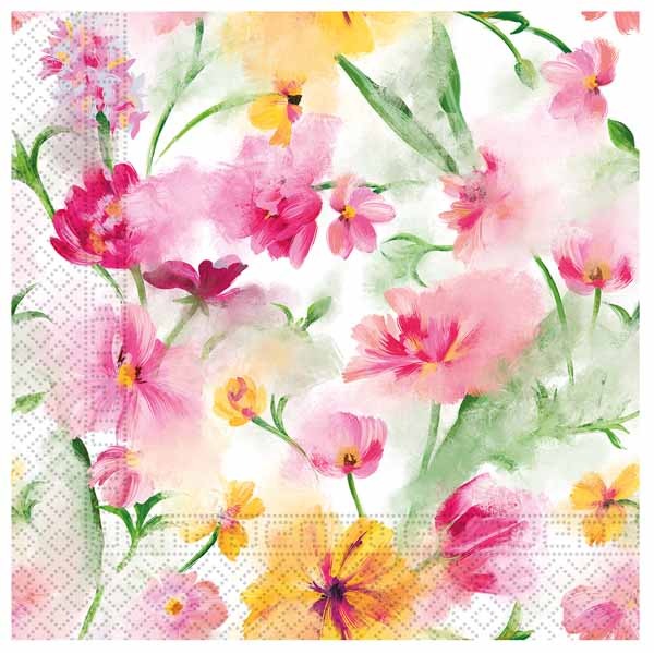 Spring Flowers 3-Ply Luncheon Napkins, 20 Pack
