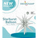 Decochamp 22-Inch Eucalyptus Grey Starburst Foil Balloon