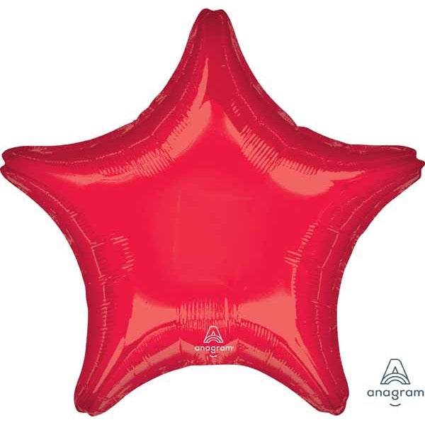 Red 28 Inch Jumbo Star Foil Balloon