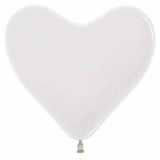 Sempertex Clear 12" Heart Latex Balloons, 50 Pack