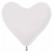 Sempertex Clear 12" Heart Latex Balloons, 50 Pack