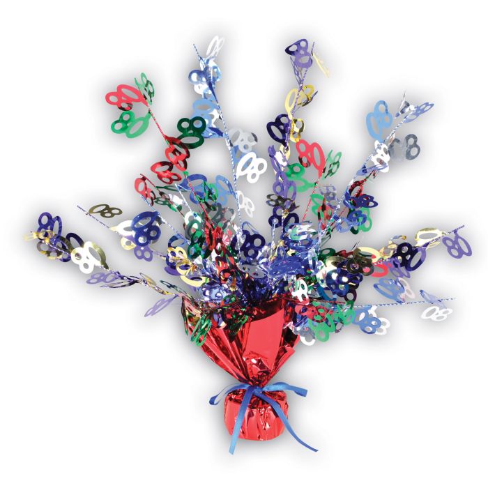 Milestone Radiance 80 Gleam 'N Burst Multi-Color Birthday Centerpiece (3/Pk)