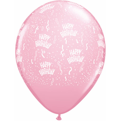 Pearlescent Delight: Birthday Arnd Pearl Pink Balloons 11" (50/Pk)