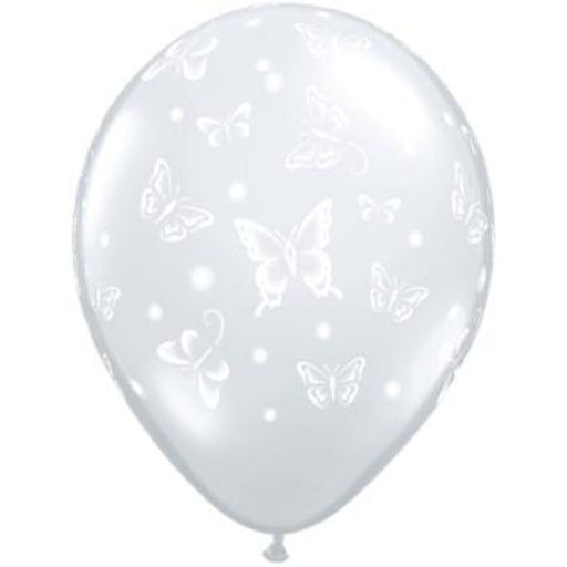 "50-Pack Butterflies Arnd 16" Diamond Clear Balloons"