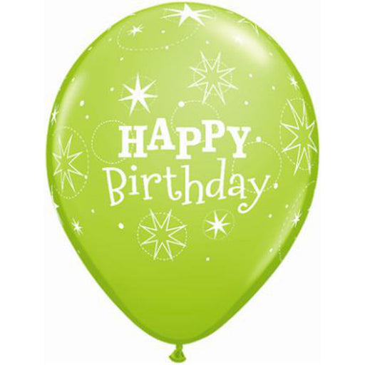 11-inch Birthday Sparkle Lime Green Balloon, adding a zesty and festive touch to your birthday celebration