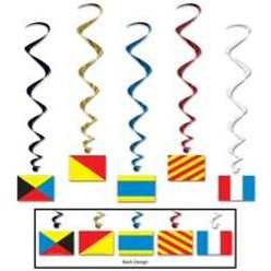 NAUTICAL FLAG WHIRLS 3'4" 5/PKG
