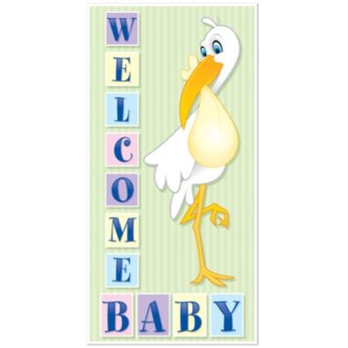 Welcome Baby Door Cover, 30 Inches x 5 Feet