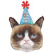 Grumpy Cat Party Face 36-Inch Holographic Foil Balloon