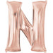 32-Inch Rose Gold Letter N Balloon