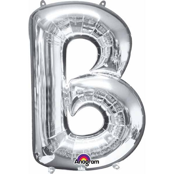 34 Inch Silver Letter B Foil Balloon