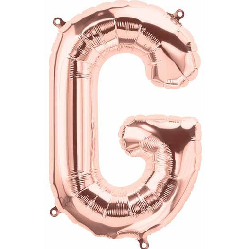 16-Inch Rose Gold Letter G Balloon