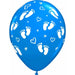 SMALL FEET BABY ALL OVER 12" 50/BAG BLUE