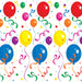 Festive Spectacle Multicolor Balloons & Confetti Backdrop (4' x 30') (3/Pk)