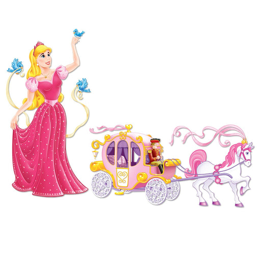 Enchanted Elegance 64" Princess & Carriage Birthday Party Props Room Decor (1/Pk)